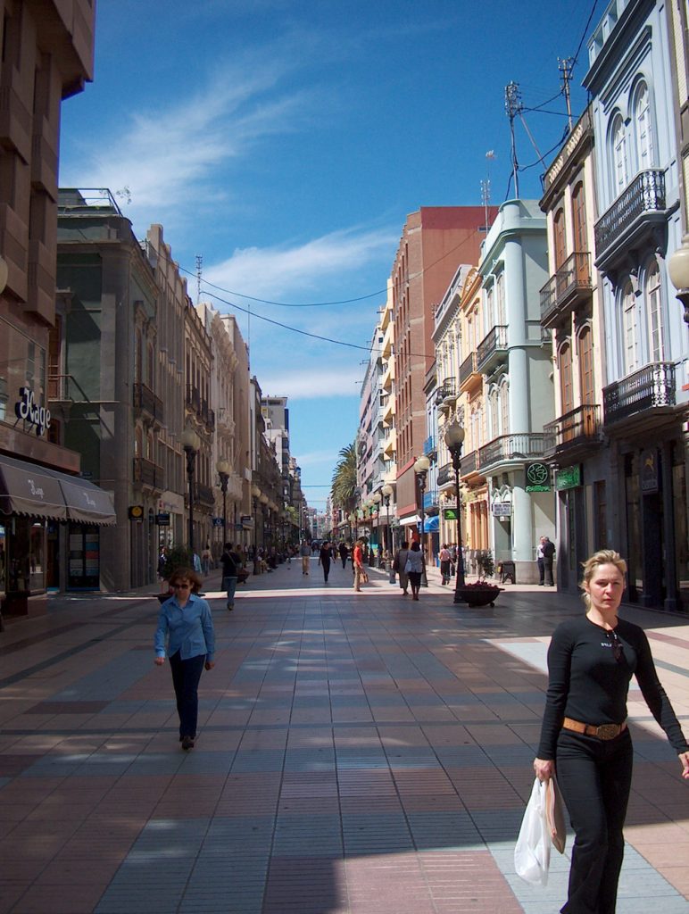 Calle Mayor de Triana, Shopping Street in Las Palmas, Gran Canaria