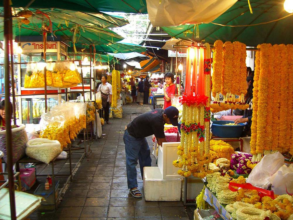Bangkok wholesale flower market
